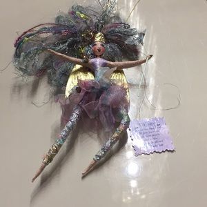 Tiffany Ornament Fairy with Flower used